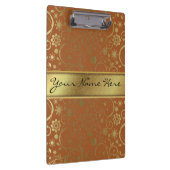 Fabulous Gold Glitter & Gradient Bloempatroon Klembord (Rechts)