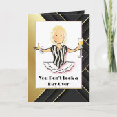 Fabulous Grappige Glamoureuze Gouden Moderne Verja Kaart (Voorkant)