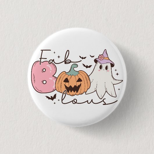 Fabulous Halloween Ronde Button 3,2 Cm (Voorkant)