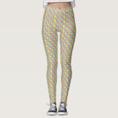 Fabulous Helder Geel Fase Shift Patroon Leggings (Voorkant)