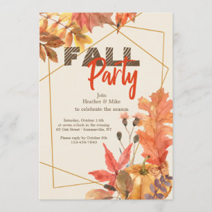 Fabulous Herfst Invitation Kaart