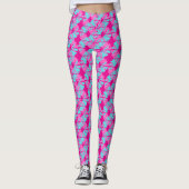 Fabulous Hot Pink Phase Shift Pattern Leggings (Voorkant)