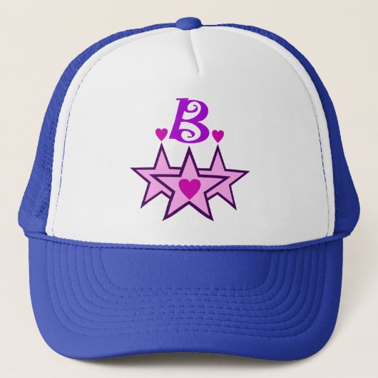 ╚"★ Fabulous Initiaal B Stijlvolle Trucker Hoed★"╝ Trucker Pet (Voorkant)