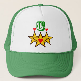 ╚"★ Fabulous Initiaal C Stijlvolle Trucker Hoed★"╝ Pet