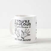 Fabulous Jazz Hands Funny Mug of Travel Mug Koffiemok (Voorkant links)