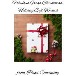 Fabulous Kikkers Kerstvakantie op Wit Cadeaupapier