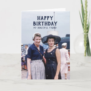 Fabulous Lady Friends Retro Birthday Friendship Kaart