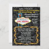 Fabulous Las Vegas Damask Wedding Invitations Kaart (Voorkant)