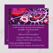 Fabulous Las Vegas Lucky in Love Wedding Kaart (Voorkant / Achterkant)