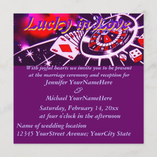Fabulous Las Vegas Lucky in Love Wedding Kaart