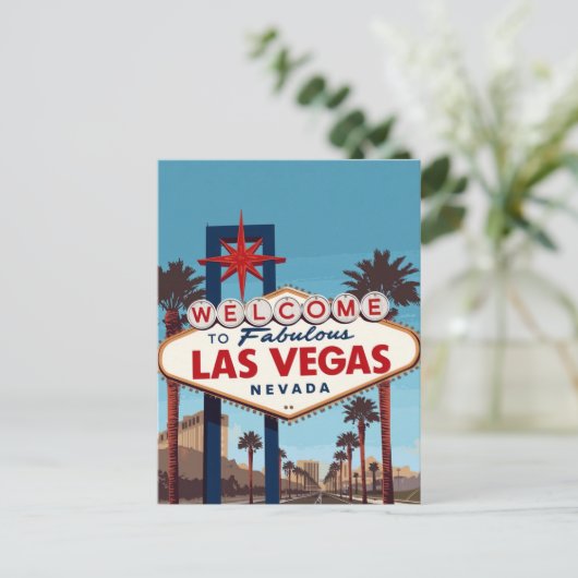 Fabulous Las Vegas Nevada Retro Briefkaart (Staand voorkant)