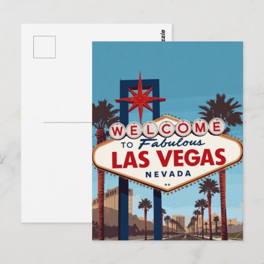 Fabulous Las Vegas Nevada Retro Briefkaart (Voorkant / Achterkant)
