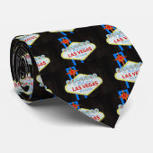 Fabulous Las Vegas Sign Men's Clothing Stropdas (Opgerold)