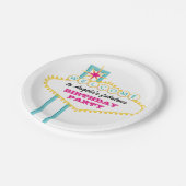 Fabulous Las Vegas Sign Pink Party Papieren Bordje (Gekanteld)