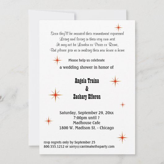 Fabulous Las Vegas Sign Wedding Shower Uitnodiging (Achterkant)