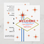 Fabulous Las Vegas Sign Wedding Shower Uitnodiging (Voorkant / Achterkant)