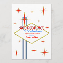 Fabulous Las Vegas Sign Wedding Shower Uitnodiging