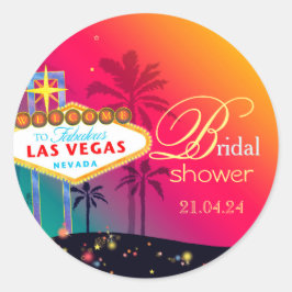 Fabulous Las Vegas Vrijgezellenfeest Ronde Sticker