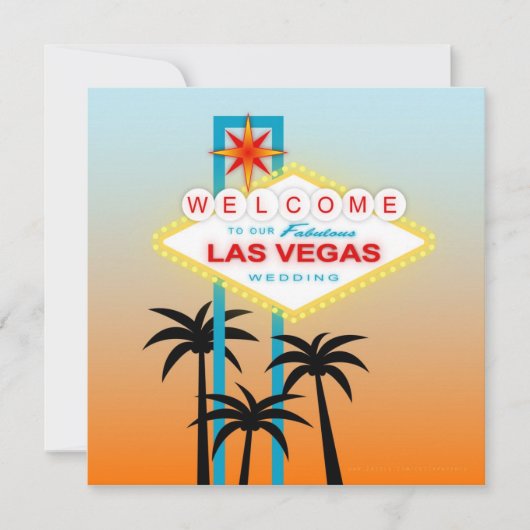 Fabulous Las Vegas Wedding Invitation Kaart (Voorkant)