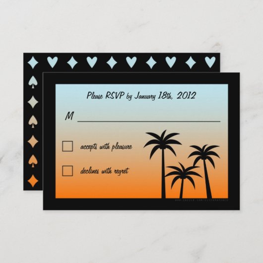 Fabulous Las Vegas Wedding RSVP (Voorkant / Achterkant)