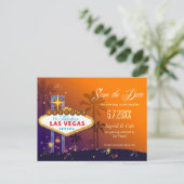 Fabulous Las Vegas Wedding Save the Date Aankondigingskaart (Staand voorkant)