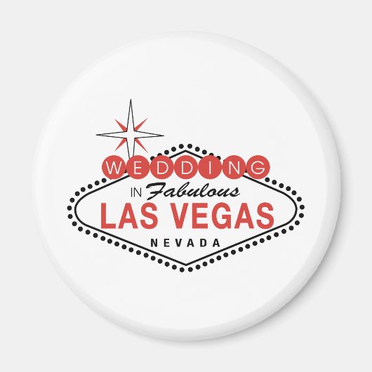 Fabulous Las Vegas Wedding Sjabloon  Magneet (Voorkant)