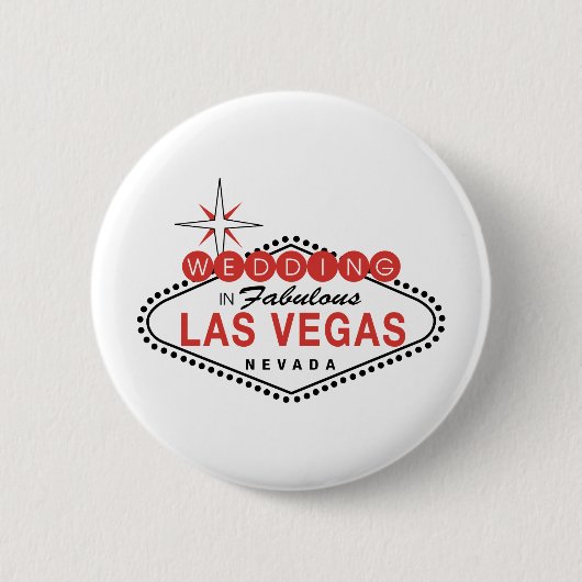 Fabulous Las Vegas Wedding Sjabloon  Ronde Button 5,7 Cm (Voorkant)
