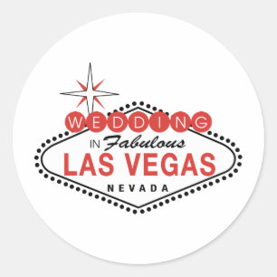 Fabulous Las Vegas Wedding Sjabloon  Ronde Sticker