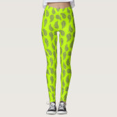 Fabulous Lime Green Fern Pattern Leggings (Voorkant)