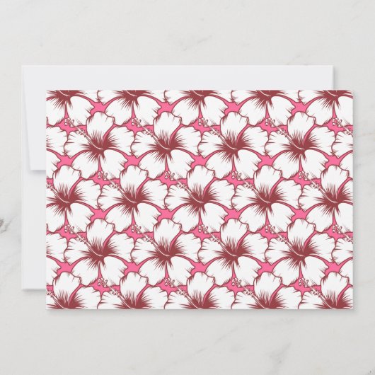 Fabulous Luau Party Retro Style Pinup Kaart (Achterkant)