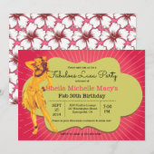 Fabulous Luau Party Retro Style Pinup Kaart (Voorkant / Achterkant)