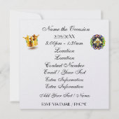 FABULOUS Masquerade Mardi Gras Carnaval Uitnodigin Kaart (Achterkant)