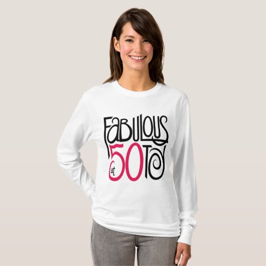 Fabulous met 50 T-shirt (Voorkant volledig)
