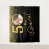 Fabulous Milestone Birthday Photo Backdrop  Wandkleed (Voorkant)