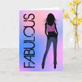 Fabulous Mode Diva Groet Verjaardagskaarten Kaart (Gele Bloem)