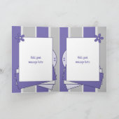 Fabulous Mum Birthday wenst paarse kaart (Binnen)