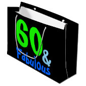 Fabulous Neon Birthday Large Cadeautasje (Voorkant Gekanteld)