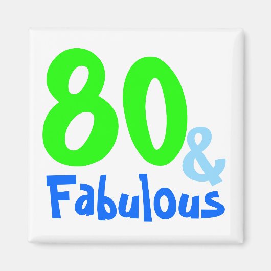 Fabulous Neon Birthday Magneet (Voorkant)