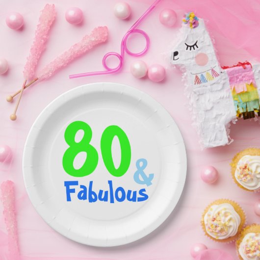 Fabulous Neon Birthday Papieren Bordje (Feest)