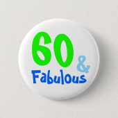 Fabulous Neon Birthday Ronde Button 5,7 Cm (Voorkant)