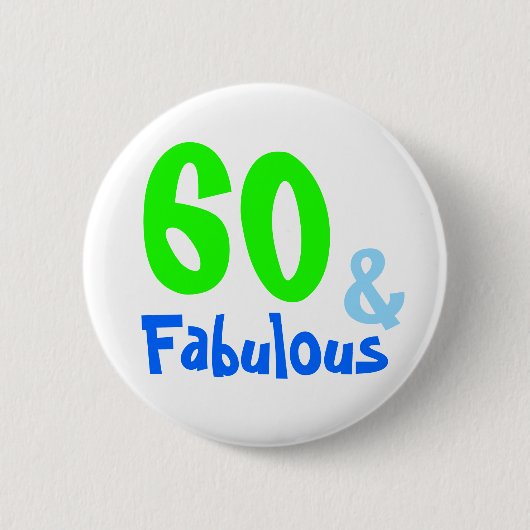 Fabulous Neon Birthday Ronde Button 5,7 Cm (Voorkant)