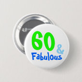 Fabulous Neon Birthday Ronde Button 5,7 Cm (Voorkant /achterkant)