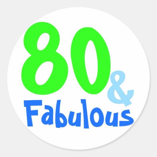 Fabulous Neon Birthday Ronde Sticker (Voorkant)