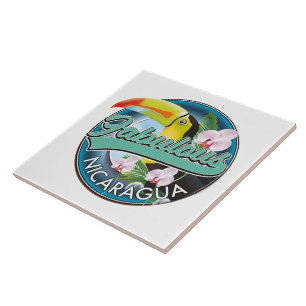 Fabulous Nicaragua toucan logo Tegeltje