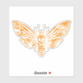Fabulous Oranje Death's Head Moth Sticker (Vel)