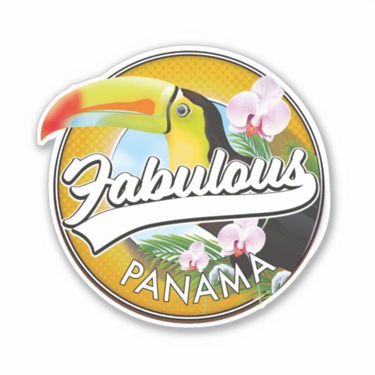 Fabulous Panama retro logo Sticker (Voorkant)