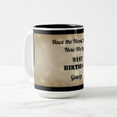 Fabulous Personalized 91st Birthday Mok (Voorkant links)