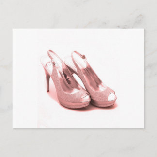 Fabulous Pink Glitter Stilettos Briefkaart