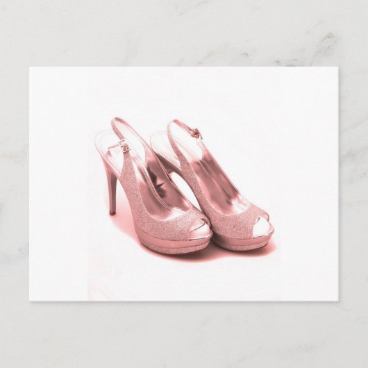 Fabulous Pink Glitter Stilettos Briefkaart (Voorkant)