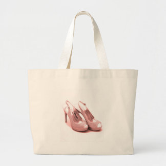 Fabulous Pink Glitter Stilettos Grote Tote Bag